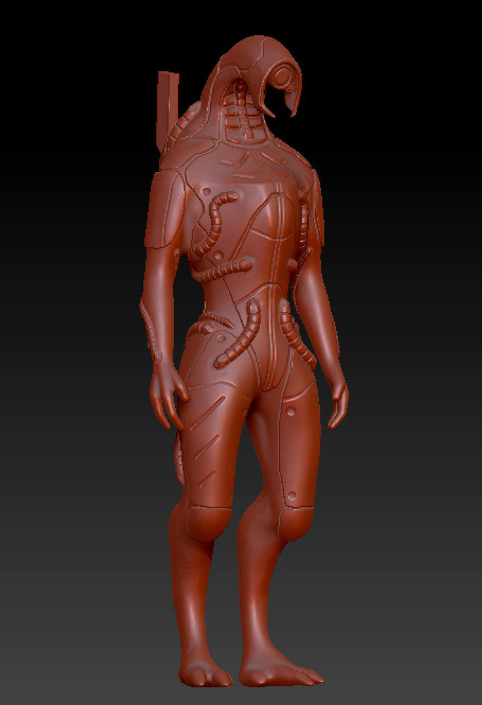 Zbrush Sculpt of Geth Race from Mass Effect Series