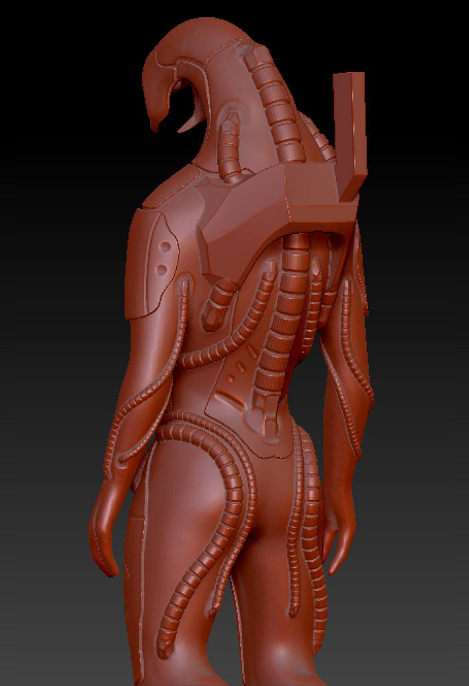 Zbrush Sculpt of Geth Race from Mass Effect Series
