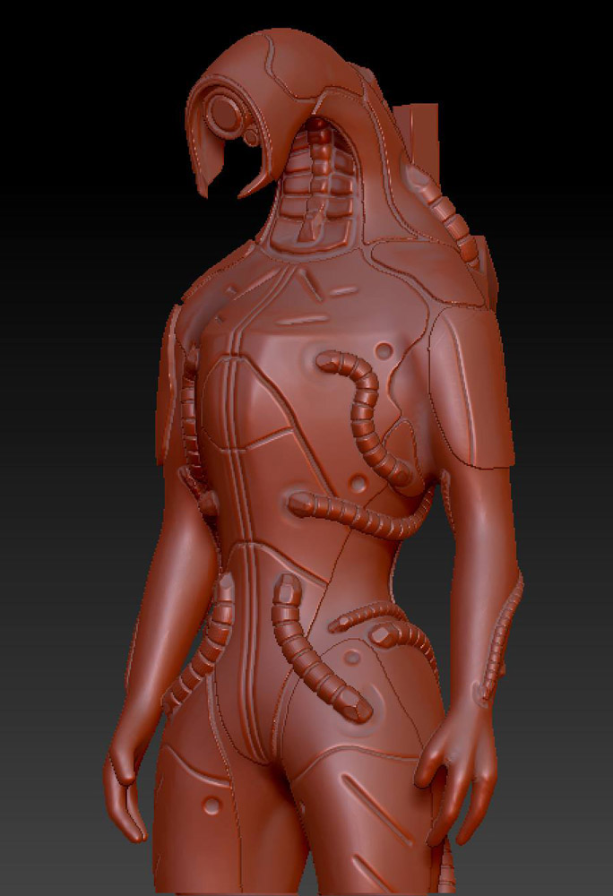 Zbrush Sculpt of Geth Race from Mass Effect Series