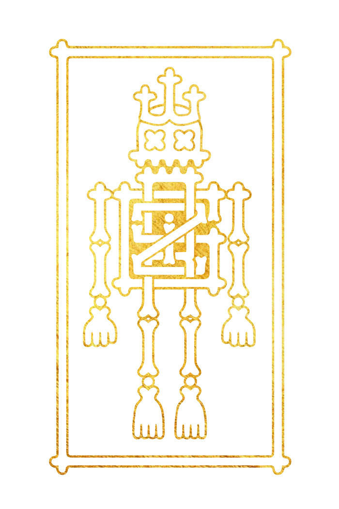 Griz Skeleton King White Background